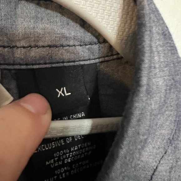 Harley-Davidson blue denim button down blouse - Picture 3 of 8